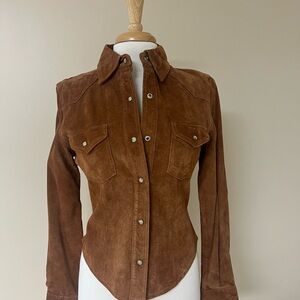 Women’s bebe Tan Suede Shirt/Jacket size M
